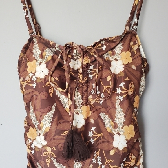 NWT SPELL Bianca Ruched One Piece XS - Picture 10 of 11